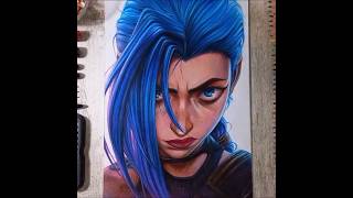 Drawing JINX from ARCANE 💣 | League of Legends Fanart #shorts