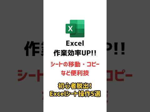 【Excel基本操作】シート操作💫誰でも簡単ステップアップ✨#初心者 #Excel #エクセル #Excel初心者
