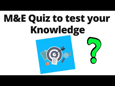 M&E quiz to test your knowledge