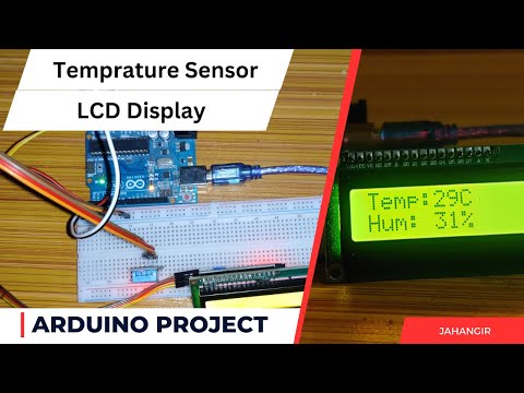 How to display temperature on lcd display from Temperature Sensor #arduino #lcddisplay #dht11