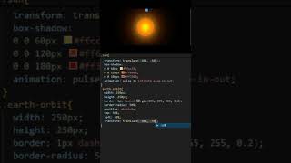 Solar system HTML | CSS #solarsysteanimation #htmlcssonly #frontendmagic #cssorbit #learnwithnaina