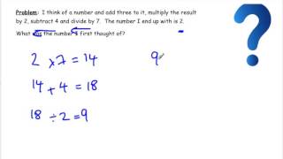 Maths Problem Solving Strategies - Working Backwards