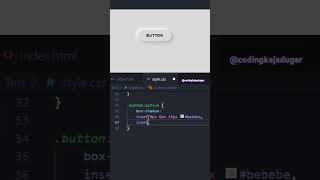 realistic button using HTML and CSS 💡#shorts #ytshorts #coding #html #css
