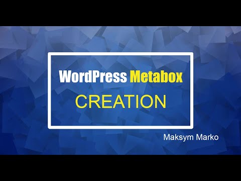 Metabox creation