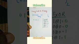 gray code to binary conversion(hindi )||gray code to binary #binarynumber #numbersystem  #shorts