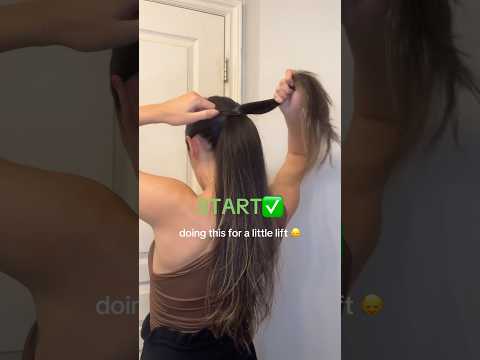 Ponytail Hack for All Hair Types🤫🤩 #hairhacks #ponytail #hairstyle
