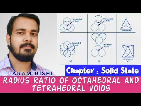 Chap-01 solid state topic- radius ratio of octahedral and tetrahedral voids