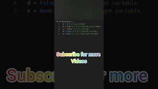 Data types in Python || #pythonprogramming #python #shortsfeed #shortsviral #viralshorts #codeing