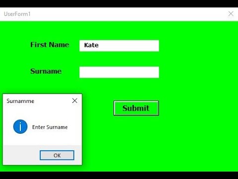 How to Create Message Box Excell vba
