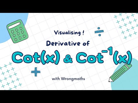Derivative of cot(x) and cot-1(x) | #jee #neet #maths #physics #visualization #education #trending
