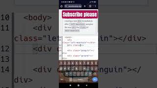 CSS Transformation by building a Penguin step 19 #ytshorts#youtubeshorts#freecodecamp #htmlcss#reels