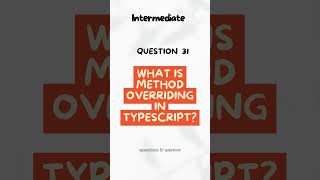 What is Method Overriding in TypeScript? #shorts #ytshorts #codewithchitra