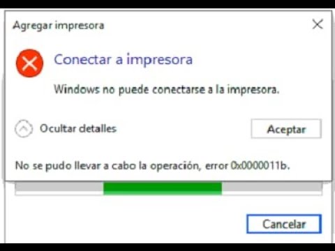 Solución Error: 0x0000011b Windows no Puede Conectarse a la Impresora