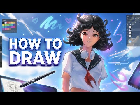🎨 ANIME GIRL HOW TO DRAW IN PHOTOSHOP SPEED PAINT