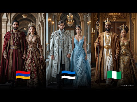 Royal Kings and Queens around the World | 72 Nations | Compilation 01🔥 #countries #aifusion #aiart