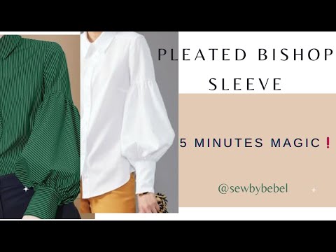 How to Sew a Simple Pleated Bishop Sleeve:Step-by-Step Guide .#sleevesdesign #SewwithMe#learntosew