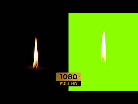 Candle flame green screen effect