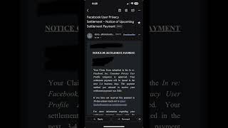 Facebook User Privacy Settlement – Notice of Upcoming Settlement Payment