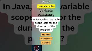 Variables in Java Variability #programmingshorts #javamcq #corejava #javaquiz #javashorts #akwithai