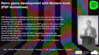 VCFSO25: PSP Homebrew (Retro game development with Modern tools)