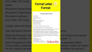 Formal letter format|Learn how to write letters#Advanced & academic English Learning