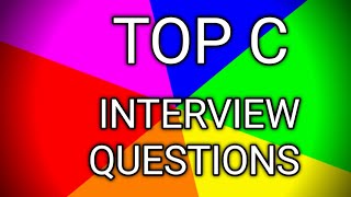 Top C Interview Questions and Answers for Freshers and Experienced