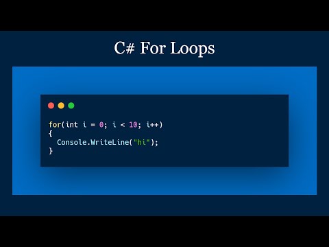 C# For Loops