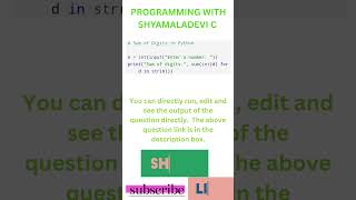 Sum of Digits in Python