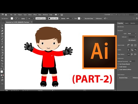 Creating a Cartoon Character in Adobe Illustrator - (Part-2), Create Cartoon in Adobe Illustrator