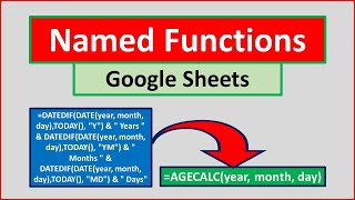 Named Functions in Google Sheets