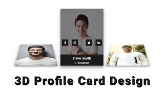 3D Profile card design using pure CSS | #css3effects #DeveloperHub