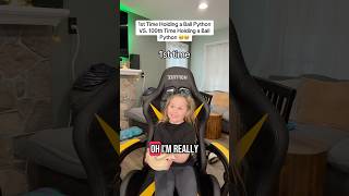 1st Time Holding a Ball Python VS. 100th Time!