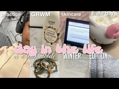 HIGHSCHOOL DAY IN THE LIFE as a track athlete * winter edition* | practice, GRWM, basketball games