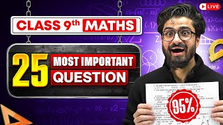 Class 9th Maths Most Important Questions By Ritik Sir | One Shot | Race Series 2026