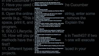 2024-Deloitte -Interview Questions asked for Automation QA JAVA | SDET/QA Automation #qaautomation