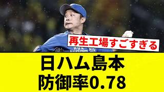 【よーやっとる】日ハム島本 防御率0.78【プロ野球反応集】