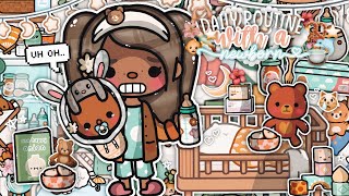 *AESTHETIC* Daily Routine with a Newborn 🍼🌺🥝🌧🌙₊ ꒱ ⌒ || *VOICED* 🎙|| Toca Boca Life World Roleplay 🪷🌧