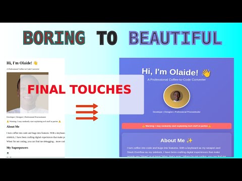 VI. Final Touches to Make Your Portfolio Website POP ✨