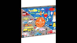 Mudpuppy On The Move 100 Pc Double-Sided Puzzle