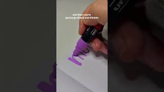 EASY hand lettering tutorial NO CURSIVE 💕✨ #shorts