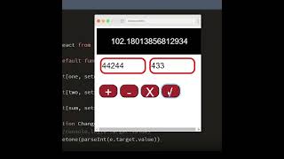 Reactjs Input calculator #coding #reactjs #code #100daysofcode
