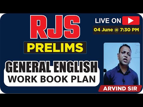 RJS PRELIMS | WORK BOOK PLAN | BEST STRATEGY ENGLISH & HINDI | LANGAUGE PART | BY ARVIND SIR #rjs