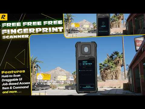 FiveM FREE Fingerprint Scanner | History | Draggable UI | Job Access | ESX/QBCore/QBox