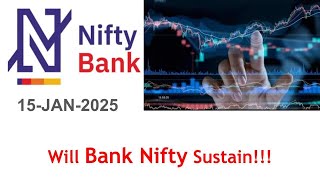 Bank Nifty, analysis and technical view for 15 JAN 2025