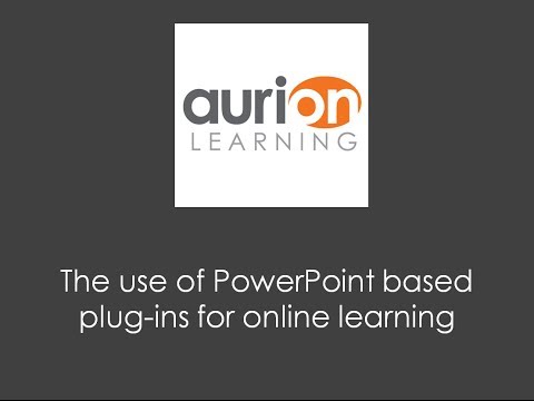 The use of PowerPoint based plugins for online learning