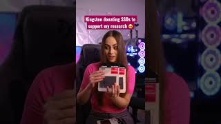 Kingston donating SSDs to support my research 🥹