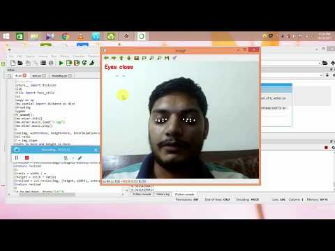 drowsiness detection system using opencv dlib windows Python