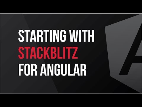 Starting with StackBlitz for Angular
