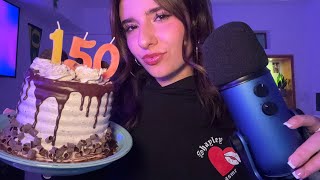 [ASMR] 150K CELEBRATION 1+ HOUR (mouth sounds, cake eating, inaudible, French, Etc.)
