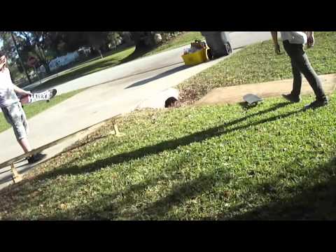 Skate boarding Homemade skate park